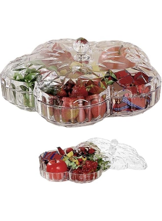 "A mini elegant acrylic bonbonniere in a charming rose shape with a beautiful transparent lid. Non‑divided, practical, and hygienic—perfect for serving nuts, cookies, biscuits, and dates at special occasions. Combines chic style with luxury, making it a refined decorative piece (Elc)." - Image 1